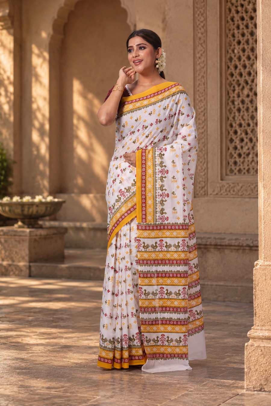 IVORY WHITE MALAI COTTON