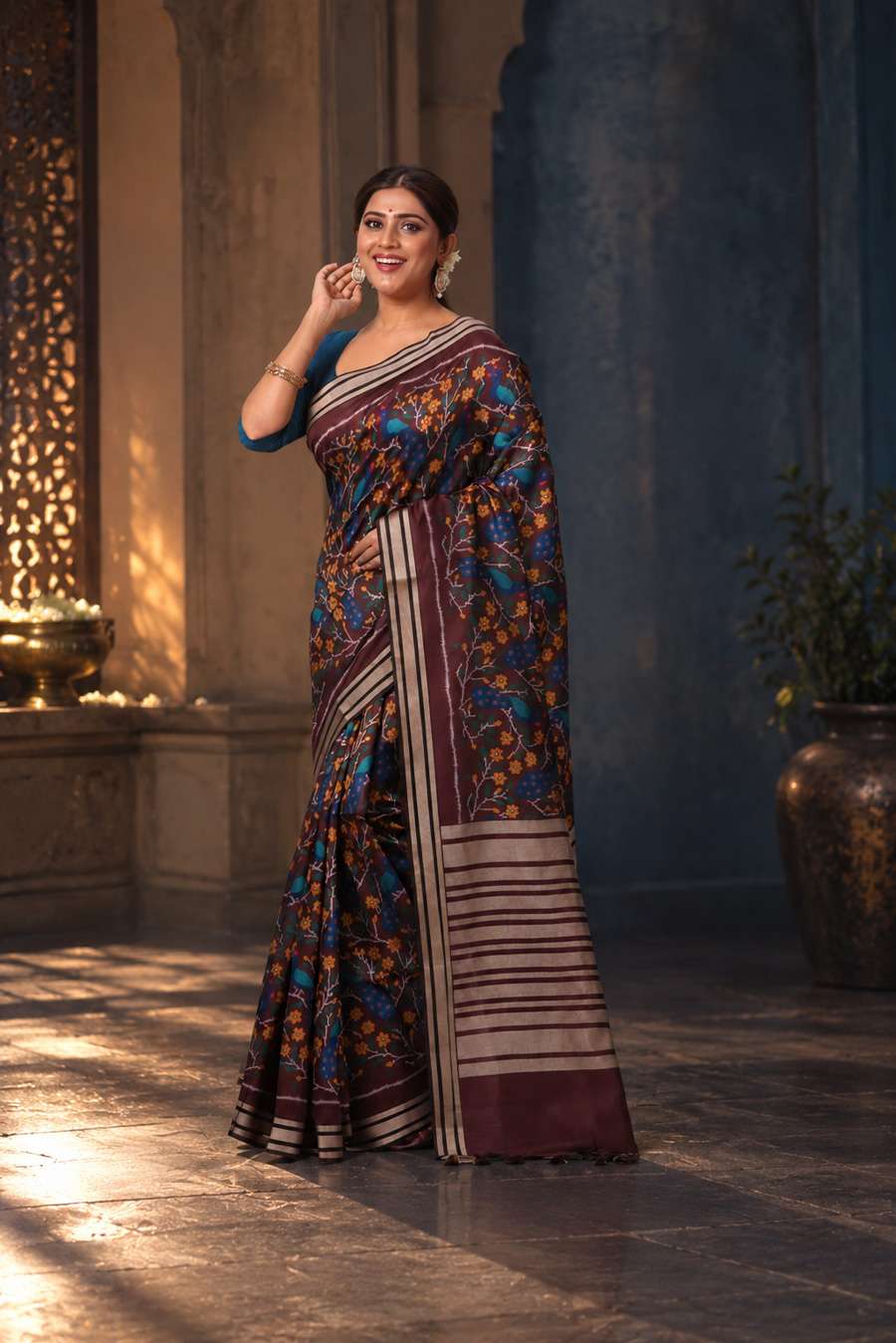 IKKAT CHANDERI Saree